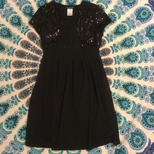 Black Dress Sequin Jacket and Details Size 14